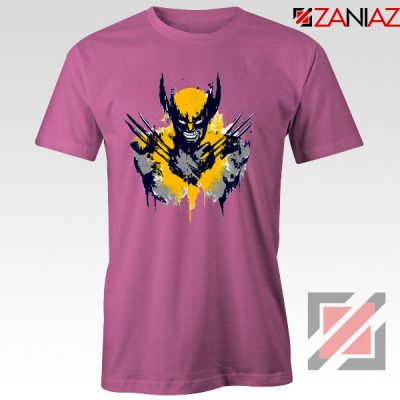 Marvel X-Men Characters T-Shirt Wolverine Film T-shirt Size S-3XL Pink
