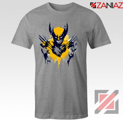 Marvel X-Men Characters T-Shirt Wolverine Film T-shirt Size S-3XL Sport Grey