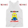Minion Red Nose Day Tank Top Funny Minion Tank Tops White