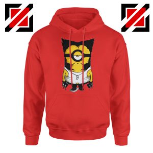 Minion Wolverine Hoodie Funny Minion Best Hoodie Size S-2XL Red