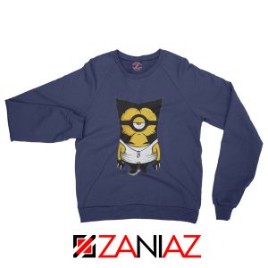 Minion Wolverine Sweatshirt Funny Minion Best Sweatshirt Navy