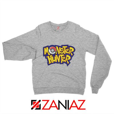 Monster Hunter Pokemon Sweatshirt Pocket Monsters Sweatshirt Sport Grey