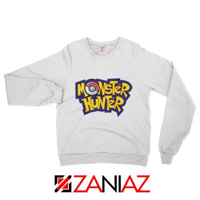 Monster Hunter Pokemon Sweatshirt Pocket Monsters Sweatshirt White