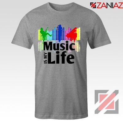Music is My Life T-Shirt Nightclubs Music Cheap Tee Shirt Size S-3XL Grey