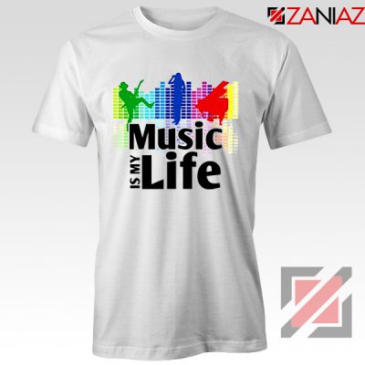Music is My Life T-Shirt Nightclubs Music Cheap Tee Shirt Size S-3XL White