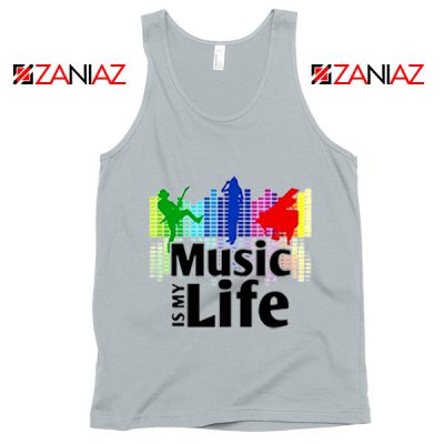 Music is My Life Tank Top Nightclubs Music Cheap Tank Top Size S-3XL Silver