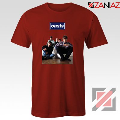 Oasis Band Members T-Shirts Oasis Music Band T-Shirts Size S-3XL Red