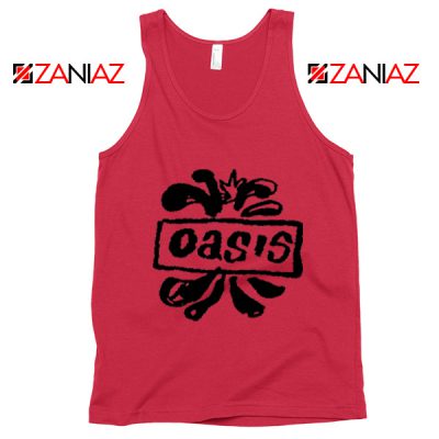 Oasis English Rock Band Tank Top Oasis Band Tank Top Size S-3XL Red