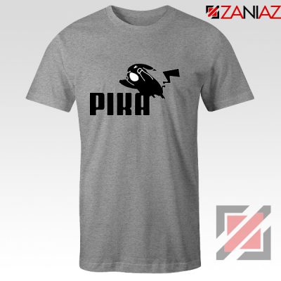 Pika T-Shirt Pokemon and Puma Parody Cheap T-shirt Size S-3XL Sport Grey