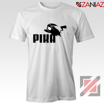 Pika T-Shirt Pokemon and Puma Parody Cheap T-shirt Size S-3XL White