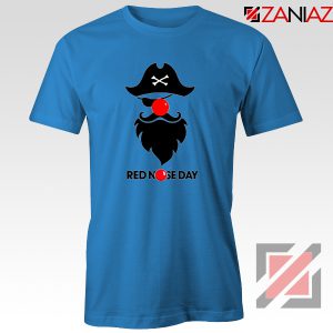 Pirate Red Nose Day T-Shirt Comic Relief T-Shirt Size S-3XL Blue