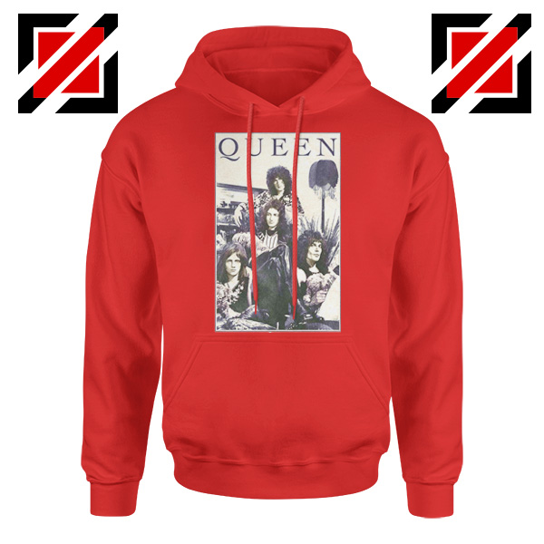 Queen Band Frame Hoodie Music Rock Band Hoodie Size S-2XL Red