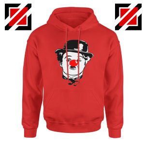 Red Nose Day Charlie Chaplin Hoodie Comic Relief Hoodie Size S-2XL Red