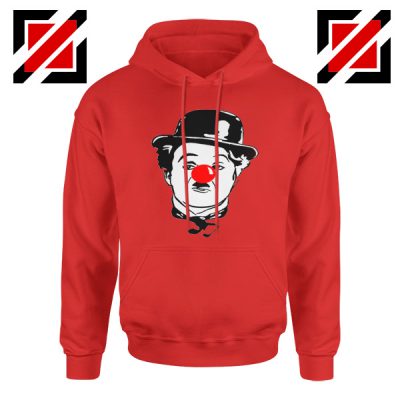 Red Nose Day Charlie Chaplin Hoodie Comic Relief Hoodie Size S-2XL Red