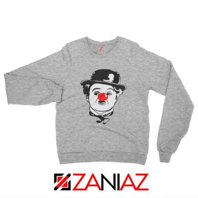 Red Nose Day Charlie Chaplin Sweatshirt Comic Relief Sweatshirt Grey