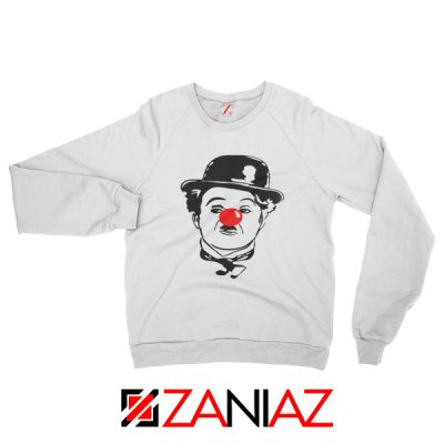 Red Nose Day Charlie Chaplin Sweatshirt Comic Relief Sweatshirt White