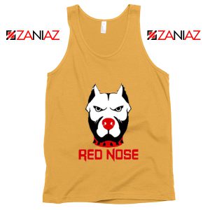 Funny Pitbull Dog Red Nose Day Tank Top