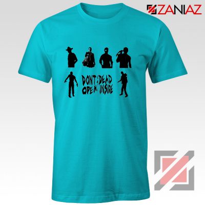 Rick Negan Tshirt The Walking Dead TV Series Tee Shirt Size S-3XL Light Blue