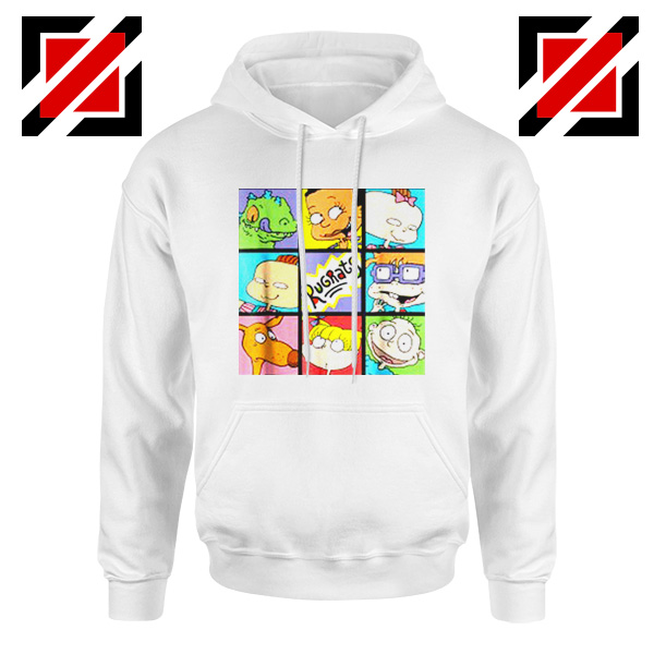 Rugrats Character Grid Hoodie Televion Series Hoodie Size S-2XL White