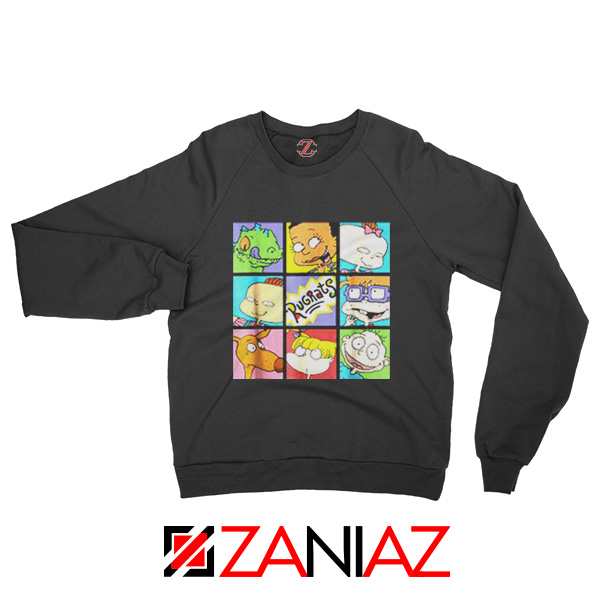 Rugrats Character Grid Sweatshirt Televion Series Sweatshirt Size S-2XL Black