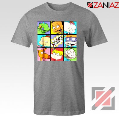 Rugrats Character Grid Sport Grey T-Shirt