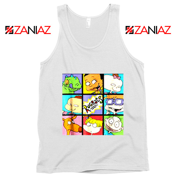 Rugrats Character Grid White Tank Top