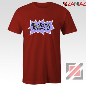 Rugrats Logo T-Shirts Nickelodeon Cheap T-Shirt Size S-3XL Red