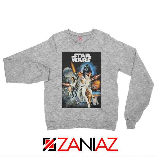 Star Wars A New Hope Sweatshirt Star Wars Movie Sweatshirt Size S-2XL Grey