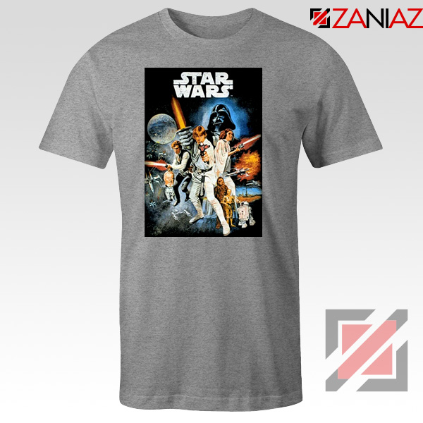 Star Wars A New Hope T-Shirt Star Wars Movie Tee Shirt Size S-3XL Grey