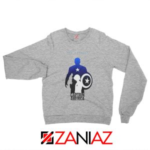Steve Rogers as Captain America Sweatshirt Marvel Size S-2XL Sport Grey