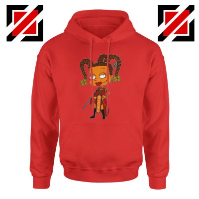 Susie Rugrats Wakanda Hoodie Funny Rugrats TV Series Size S-2XL Red