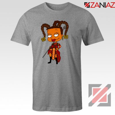 Susie Rugrats Wakanda T-shirt Funny Rugrats TV Series Size S-3XL Sport Grey