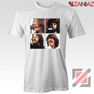 The Beatles Face T-Shirt Rock Band Music T-Shirt Size S-3XL White