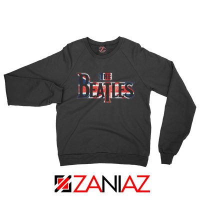 The Beatles Logo Sweatshirt The Beatles Rock Band Sweatshirt Black