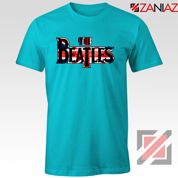 The Beatles Logo T Shirt The Beatles Rock Band T-Shirt Size S-3XL Light Blue