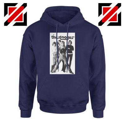 The Stooges Iggy Pop American Music Band Cheap Best Hoodie Navy Blue