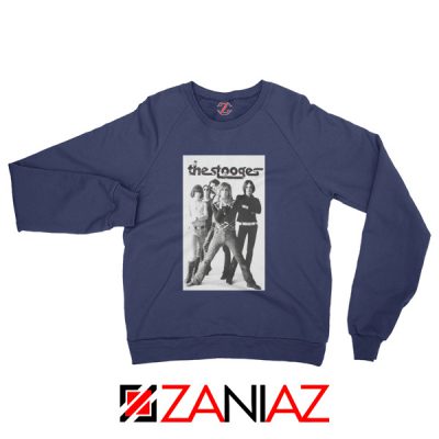 The Stooges Iggy Pop American Music Band Cheap Best Sweatshirt Navy Blue