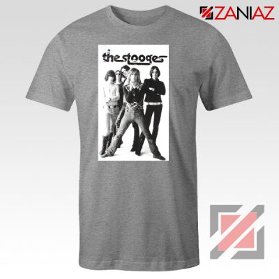 The Stooges Iggy Pop American Music Band Cheap Best Tee Shirt Sport Grey