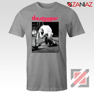 The Stooges Performing Men T-shirt American Music Concert Tee Shirt Sport Grey