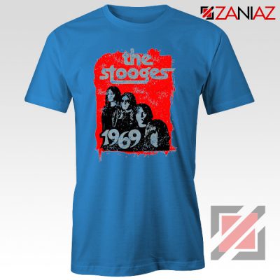 The Stooges Tee Shirt American Rock Band Best T-shirt Size S-3XL Blue