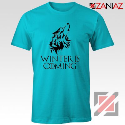 Winter Is Coming Tee Shirt Game Of Thrones Cheap Tshirt Size S-3XL Light Blue