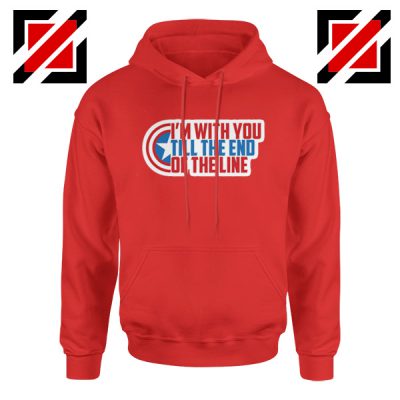 Winter Soldier I With You Till The End Of The Line Hoodie Size S-2XL Red