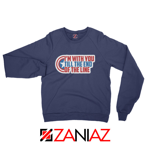 Winter Soldier I With You Till The End Of The Line Sweatshirt Size S-2XL Navy