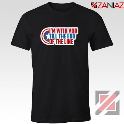 Winter Soldier I With You Till The End Of The Line T-Shirt Size S-3XL Black