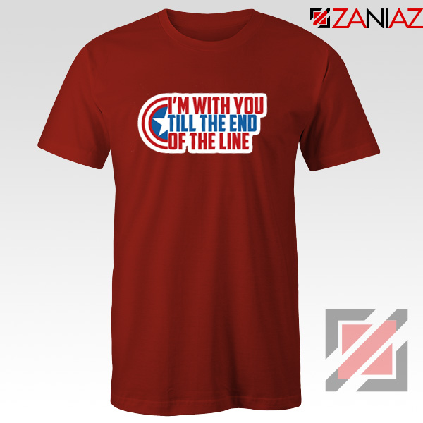 Winter Soldier I With You Till The End Of The Line T-Shirt Size S-3XL Red