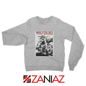Wolverine Biker Sweatshirt Marvel X-Men Sweatshirt Size S-2XL Grey