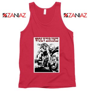 Wolverine Biker Tank Top Marvel X-Men Tank Top Size S-3XL Red