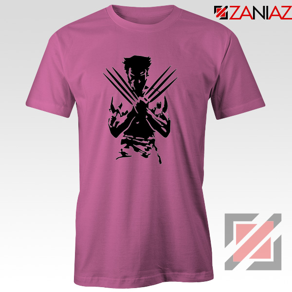 Wolverine T-shirts Marvel Comics Men's Tee Shirt Size S-3XL Pink