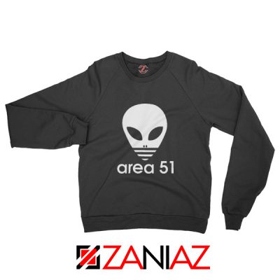Area 51 Alien Sweatshirt 3 Stripe Adidas Logo Parody Sweatshirt Black