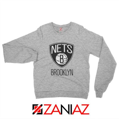 Best Gift Brooklyn Nets Logo Sweatshirt NBA Sweatshirt Size S-3XL Sport Grey
